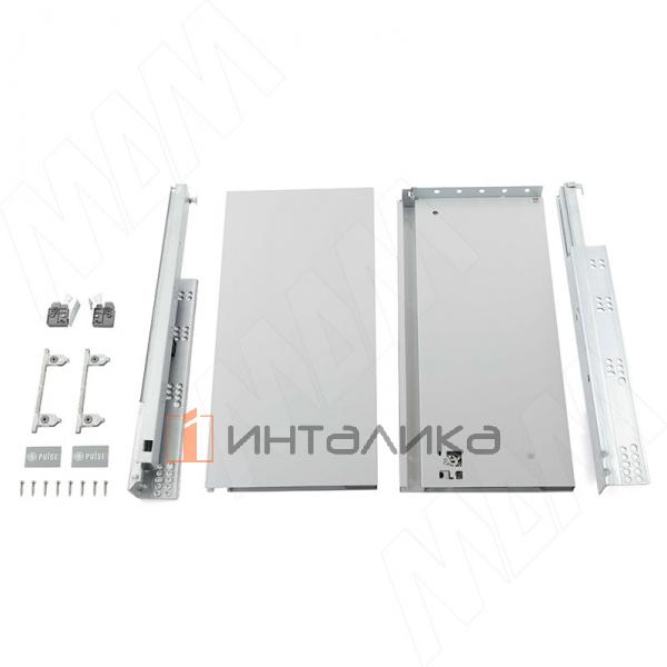 Комплект ящика LS BOX PRO, плавное закрывание, NL350, H200, серый металлик – 3