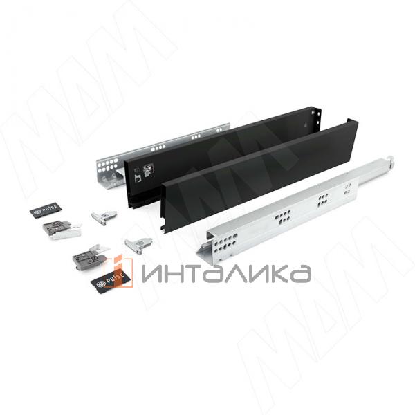 LS BOX PRO комплект ящика 500 мм, боковины h88 мм, плавное закрывание, черный – 2