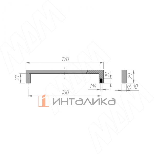 Ручка-скоба 160мм нержавеющая сталь – 2