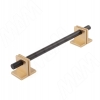 Превью Ручка-рейлинг 160мм черный матовый/латунь – 1