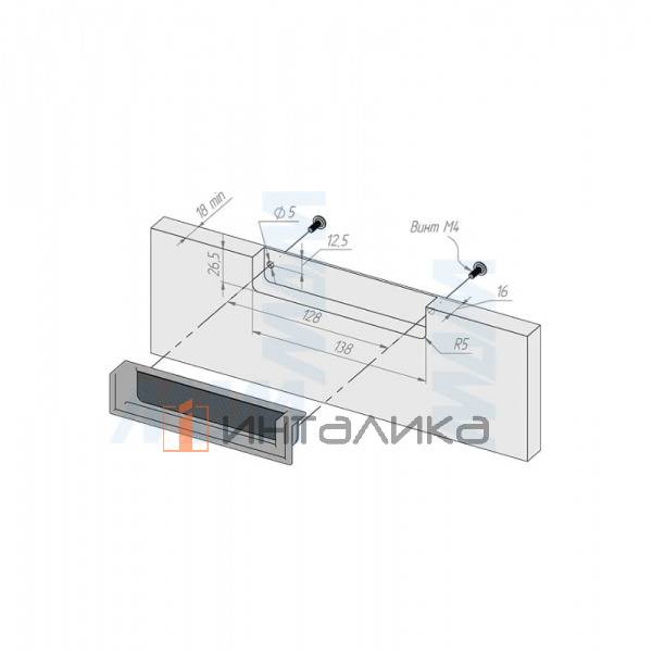 Ручка-раковина 128мм белый матовый – 3