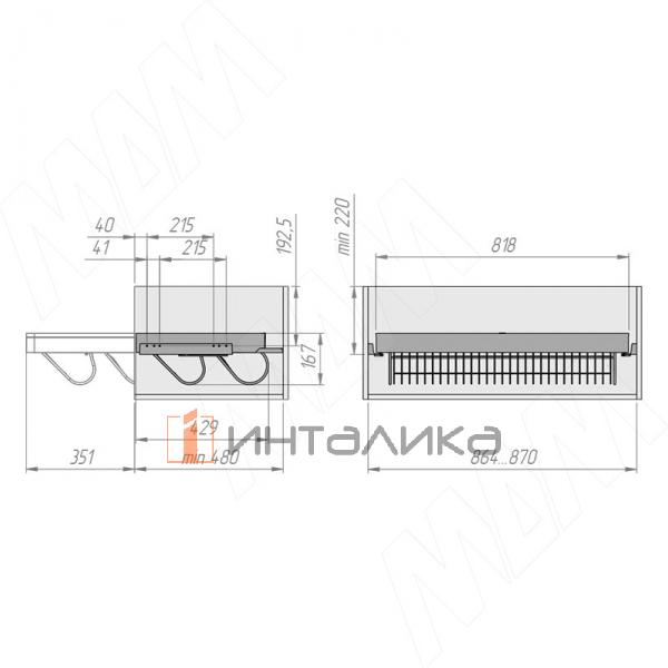 ESENTA Корзина для обуви, 900 мм, плавное закрывание, графит – 7