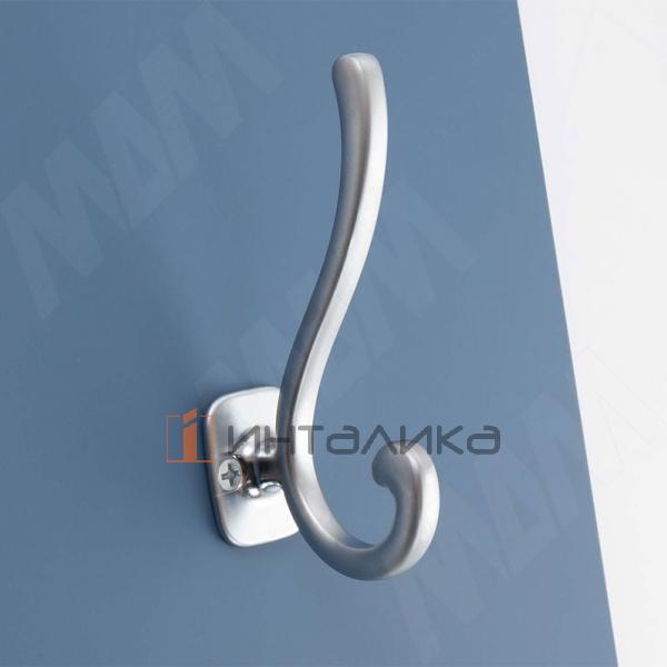 Крючок двухрожковый хром матовый – 2