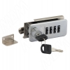 Превью Замок с кодом для 1-ой двери, поворотный, левый, короткий шток, хром матовый – 1