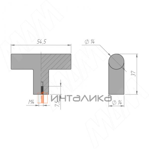 Ручка-кнопка Timeless metal titanium – 2