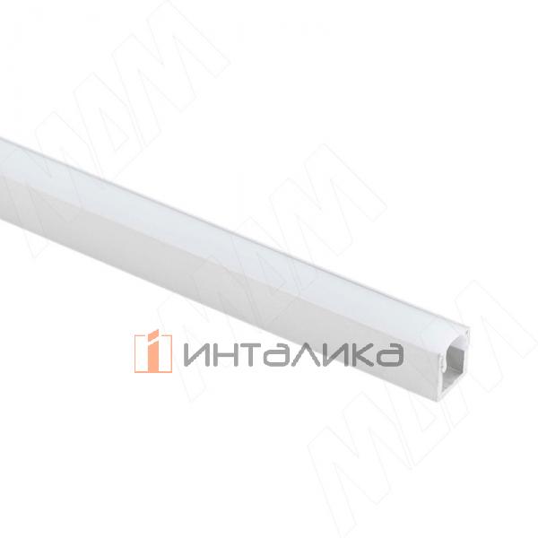 Профиль SM9, накладной узкий, для ленты с основанием 5мм, серебро, 7,5х8мм, L-2000 – 2