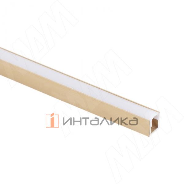 Профиль SM9, накладной узкий, для ленты с основанием 5мм, золото матовое, 7,5х8мм, L-3000 – 2