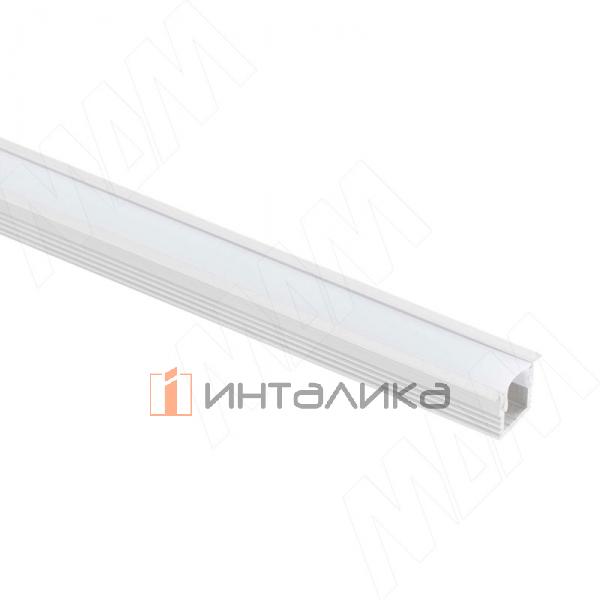 Профиль FM8, врезной узкий, для ленты с основанием 5мм, серебро, 11х7,5мм, L-2000 – 2