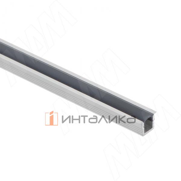 Профиль FM8, врезной узкий, для ленты с основанием 5мм, серебро, 11х7,5мм, L-2000 – 3