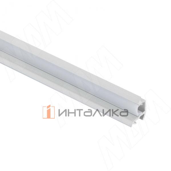 Профиль FM10, врезной, угловой узкий, для ленты с основанием 5мм, серебро, 15х8,5мм, L-2000 – 2