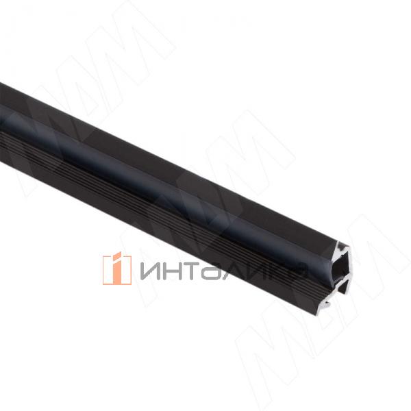 Профиль FM10, врезной, угловой узкий, для ленты с основанием 5мм, черный, 15х8,5мм, L-3000 – 3