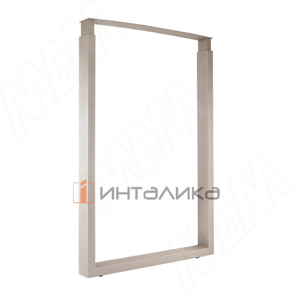 Пилар опора для стола П-образная, 60х30, H820-870 (+10 мм), бежевый металлик, 1шт. – 3