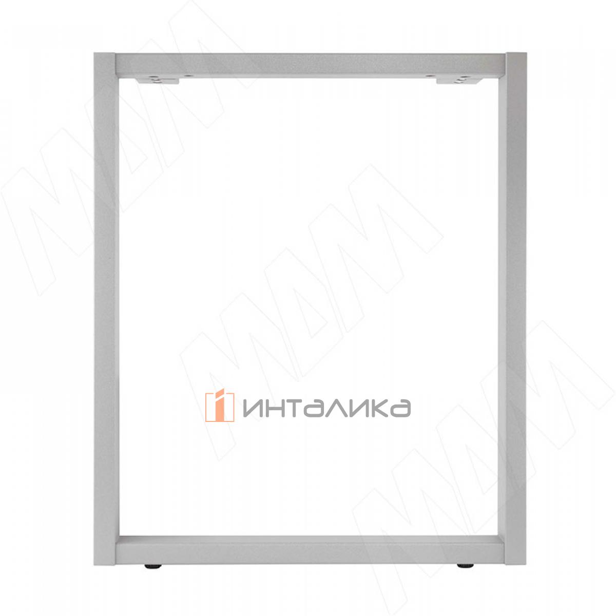 Пилар опора для стола П-образная, 60х30, 50х30 H715+15 мм, хром матовый, 1шт.