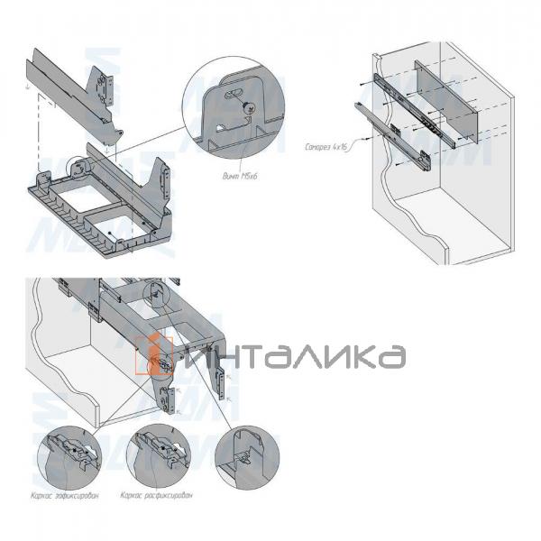 PROBOX MAX F30 Система сортировки и хранения, 2 емкости (2x15), креп. фасада, полн.выдв., плавн.закр., графит – 10