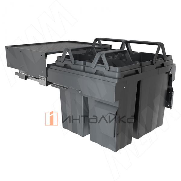 PROBOX MAX F60 Система сортировки и хранения, 4 емкости (2x13+2x24), креп. фасада, полн.выдв., плавн.закр., графит – 5