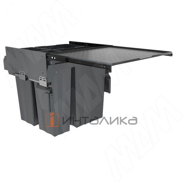 PROBOX MAX F60 Система сортировки и хранения, 4 емкости (2x15+2x27), креп. фасада, полн.выдв., плавн.закр., графит – 4
