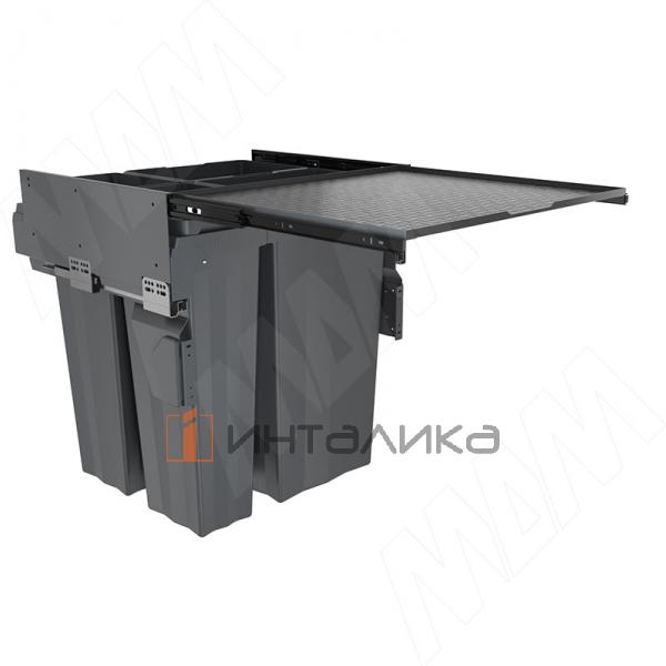 PROBOX MAX F60 Система сортировки и хранения, 4 емкости (2x16+2x31), креп. фасада, полн.выдв., плавн.закр., графит – 4