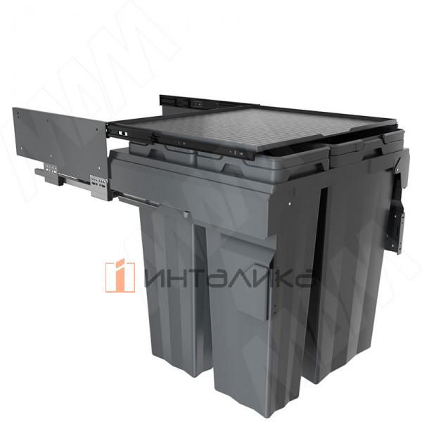 PROBOX MAX F60 Система сортировки и хранения, 4 емкости (2x16+2x31), креп. фасада, полн.выдв., плавн.закр., графит – 2