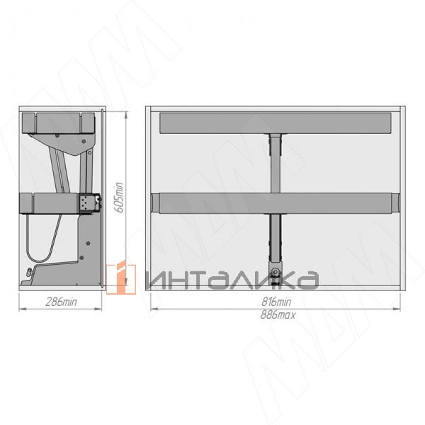 KARLO M90 Выдвижной двухуровневый механизм для корпусов верхнего яруса – 6