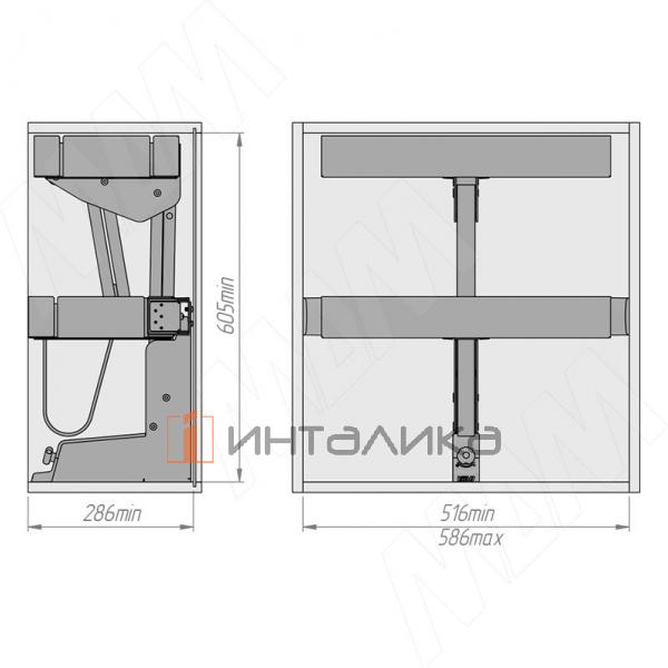 KARLO M60 Выдвижной двухуровневый механизм для корпусов верхнего яруса – 6