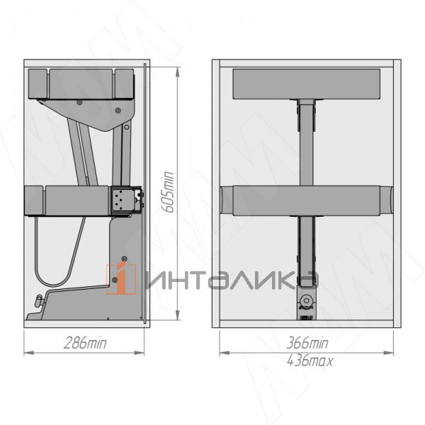 KARLO M45 Выдвижной двухуровневый механизм для корпусов верхнего яруса – 6