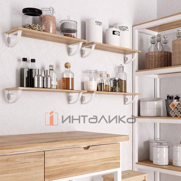 IBIS Менсолодержатель для деревянных полок, белый матовый – 4