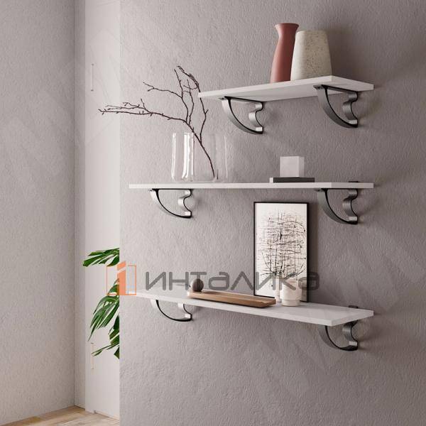 IBIS Менсолодержатель для деревянных полок, черный матовый – 4