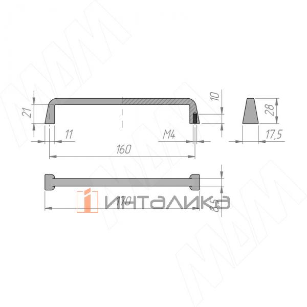 Ручка-скоба 160мм Timeless metal warm bronze – 2