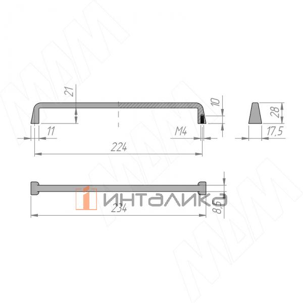 Ручка-скоба 224мм Timeless metal warm bronze – 2