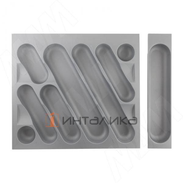 DESIGN Лоток кухонный для столовых приборов для ящика c фасадом 700 мм, цвет серый металлик – 2