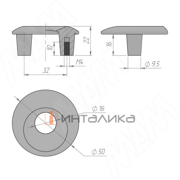 Ручка-кнопка 32мм Timeless sand – 2