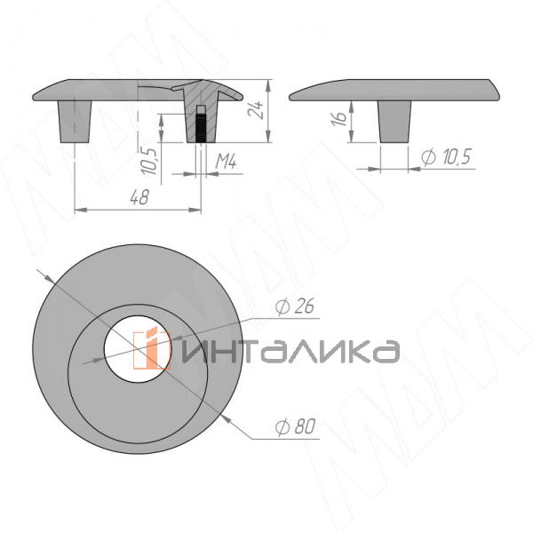 Ручка-кнопка 48мм Timeless metal warm bronze – 2