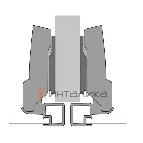 Петля HETTICH Sensys 8668 (B 3) 95°, AL 19, полунакладная, без пружины TA32, никель – 3