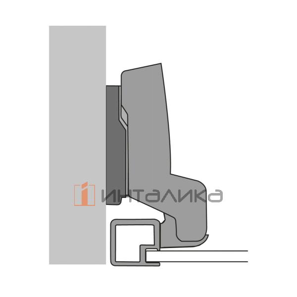 Петля HETTICH Sensys 8668 (B -4) 95°, AL 19, вкладная, без пружины TA32, никель – 3
