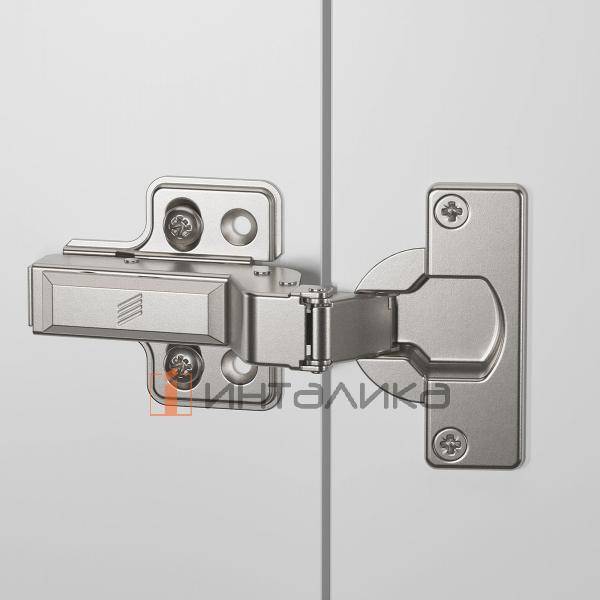 Петля Veosys для тонких дверей, угол 105°, чашка TH42, D35, вкладная навеска (В -6,5), нержавеющая сталь – 2