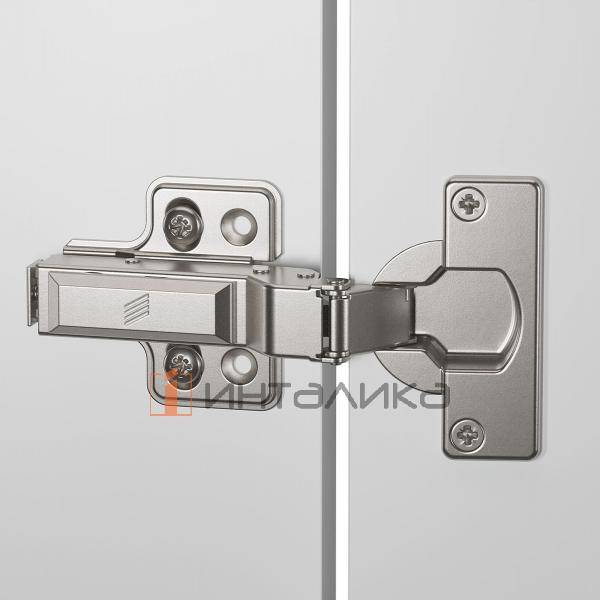 Петля Veosys для тонких дверей, угол 105°, чашка TH42, D35, навеска на среднюю стенку (В 3), нержавеющая сталь – 2