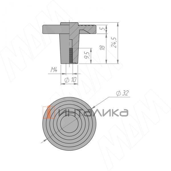 Ручка-кнопка Timeless metal warm bronze – 2