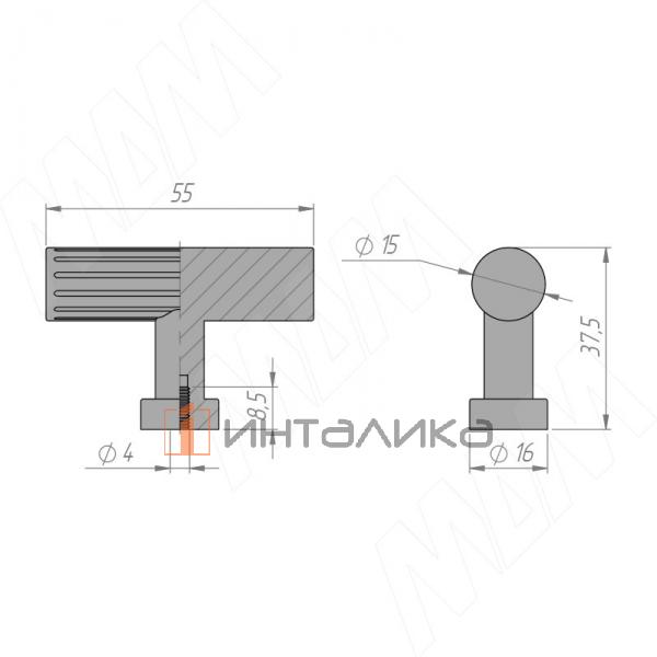 Ручка-кнопка Timeless metal titanium – 2