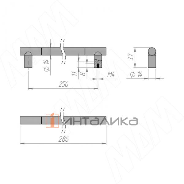 Ручка-рейлинг 256мм Timeless metal warm bronze – 2