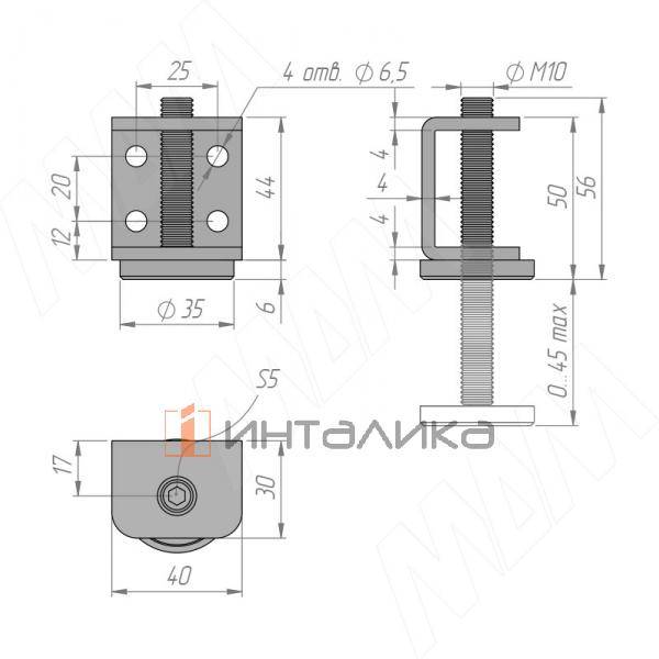 Опора регулируемая M10x50 , универсальная – 3