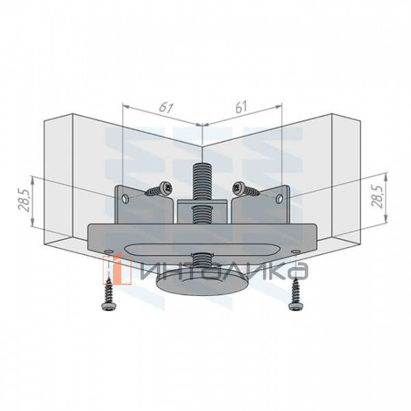 Опора регулируемая M10x63 с поддержкой 2х боковин, универсальная – 5