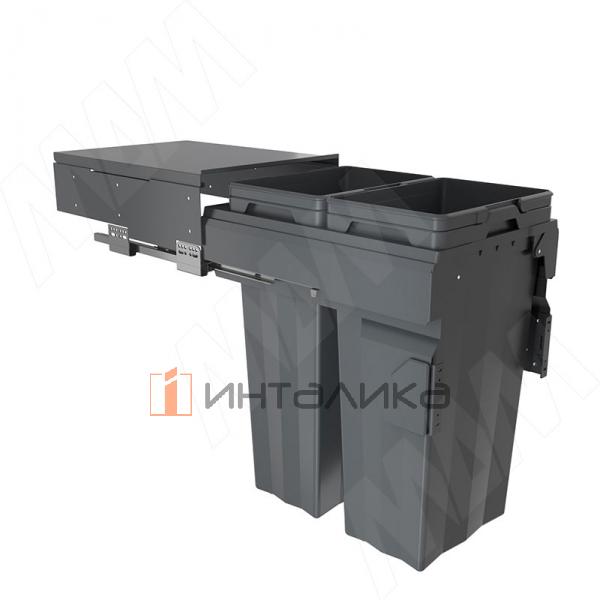 PROBOX F40 Система сортировки и хранения, 2 емкости (2x31), креп. фасада, полн.выдв., плавн.закр., крышка-полка, графит – 2