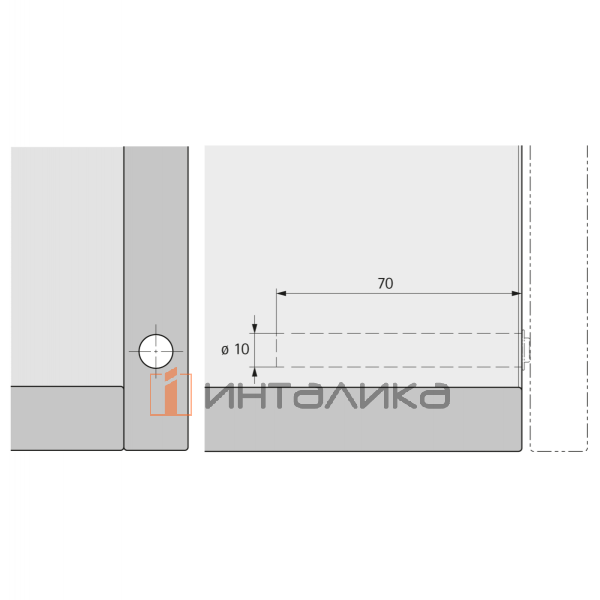 Механизм HETTICH Push to open Pin Strong для петель, под запрессовку, длинный ход, антрацит – 2