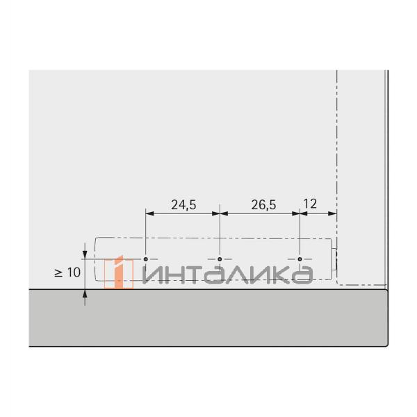 Механизм HETTICH Push to open Pin Strong для петель, под прикручивание, длинный ход, белый – 3