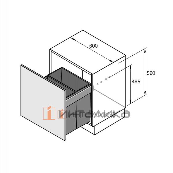 Рама HETTICH AvanTech YOU Pull Laundry 600 – 3