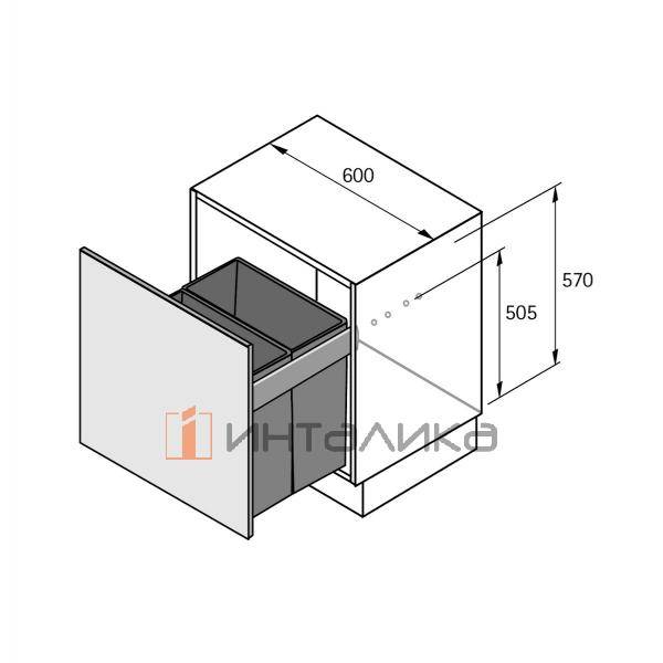 Рама HETTICH InnoTech Pull Laundry 600 – 2