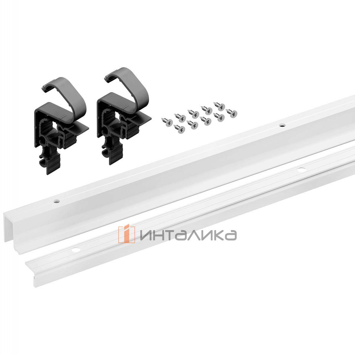 Комплект профилей WingLine L (2024), с перфорацией, L1200 мм, алюминий, белый