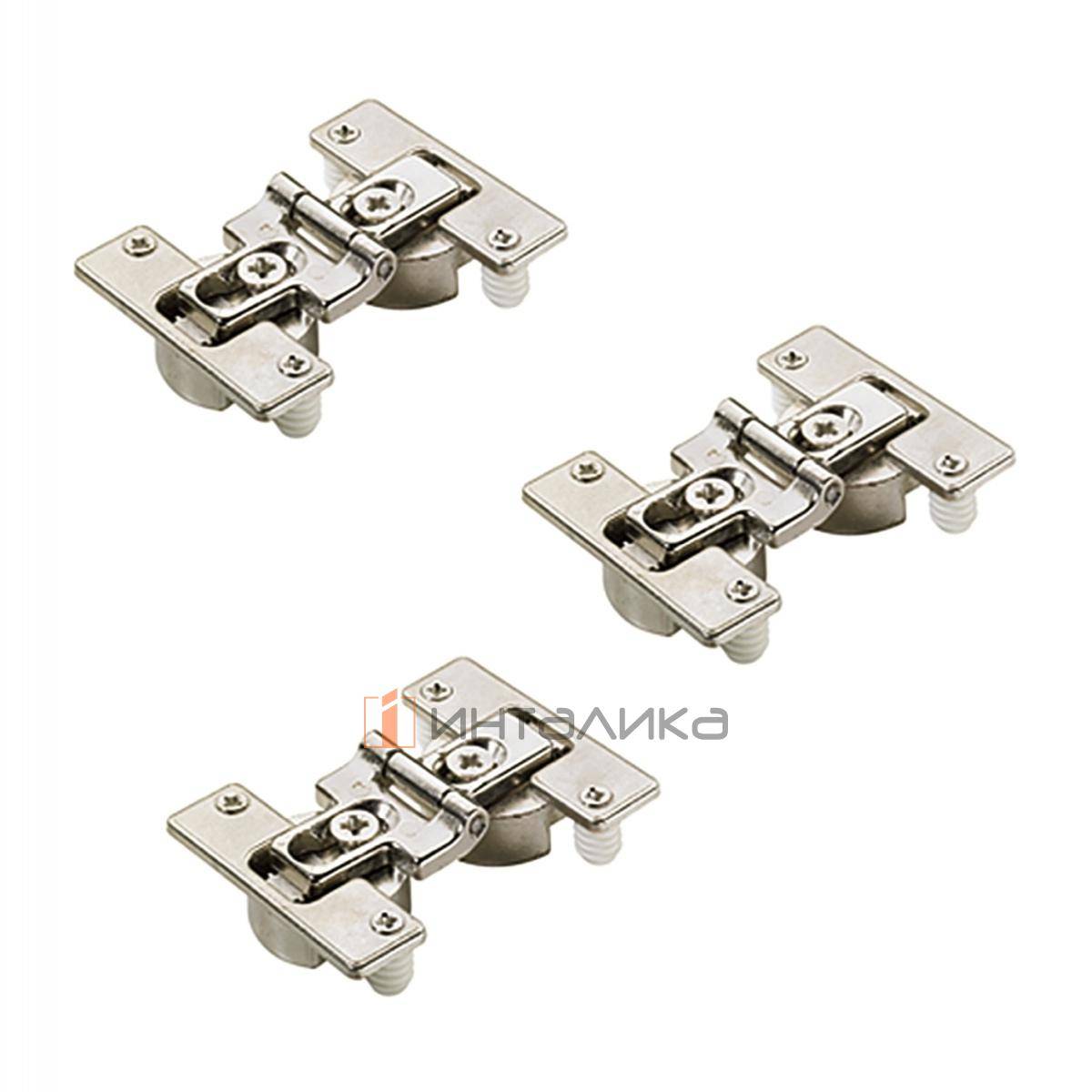 Комплект 3 средних петель HETTICH для складных дверей, с регулировкой оси вращения, под прикручивание