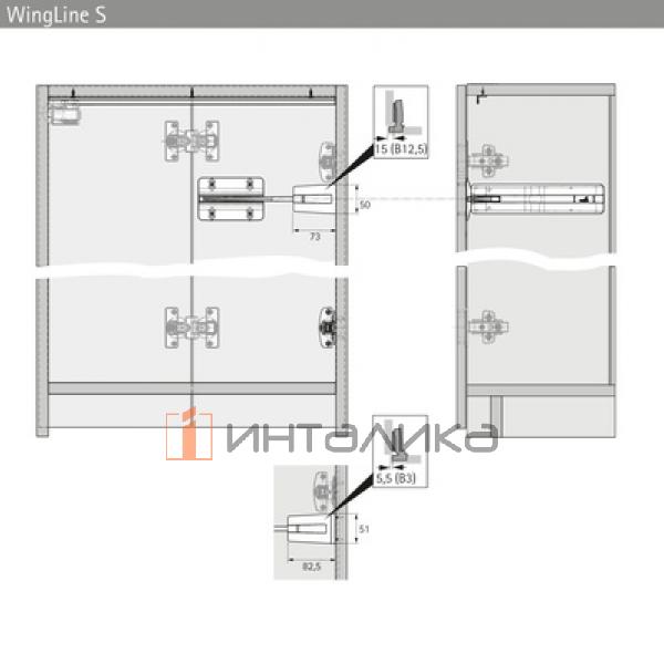 Комплект механизма HETTICH Pull to move Silent (2024) для складных дверей, HEAVY, антрацит – 6