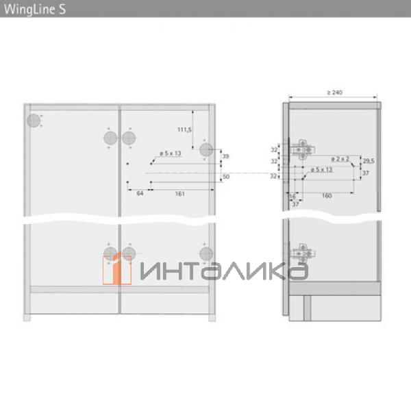 Комплект механизма HETTICH Push to move (2024) для складных дверей, HEAVY, антрацит – 9